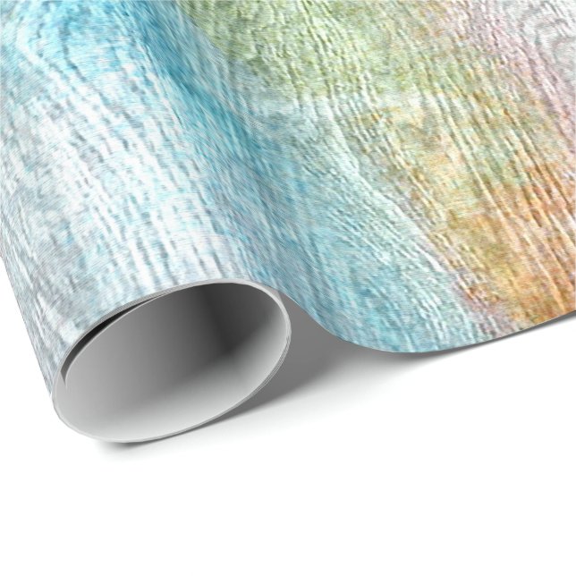 Farbenfrohe, moderne Holzkörnerkleidung #10 Geschenkpapier (Rolleneckpunkt)
