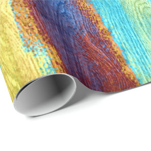 Farbenfrohe, moderne Holzkörnerkleidung #20 Geschenkpapier