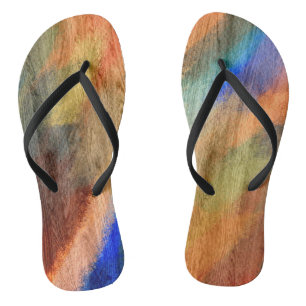 Farbenfrohe, moderne Holzkörnerkleidung #46 Flip Flops