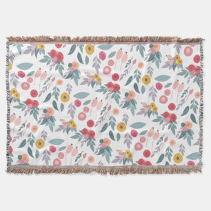 Farbenfrohe moderne Hübsche Blumenmuster Decke