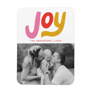 Farbenfrohe moderne Joliday Foto Magnet
