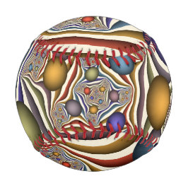 Farbenfrohe moderne Kunst des Abstrakten Fraktals Baseball