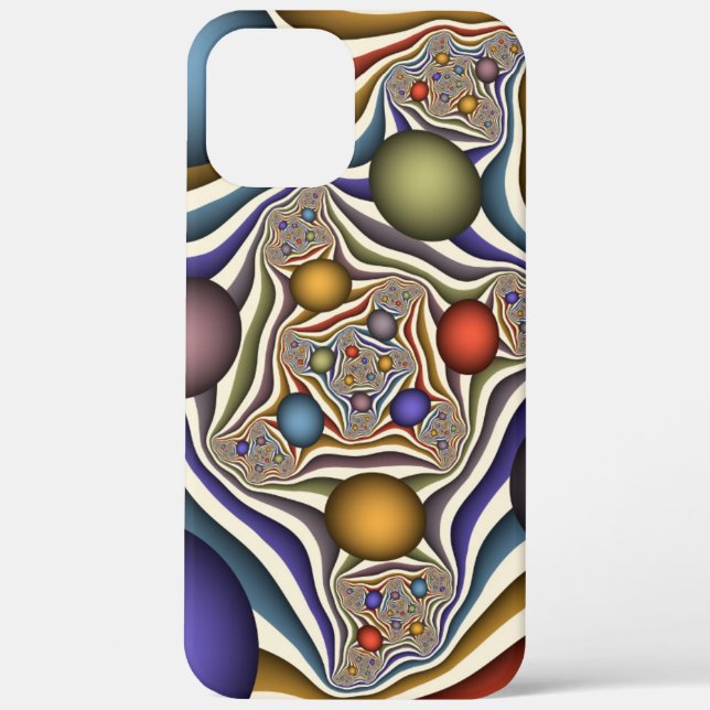 Farbenfrohe moderne Kunst des Abstrakten Fraktals Case-Mate iPhone Hülle (Rückseite)
