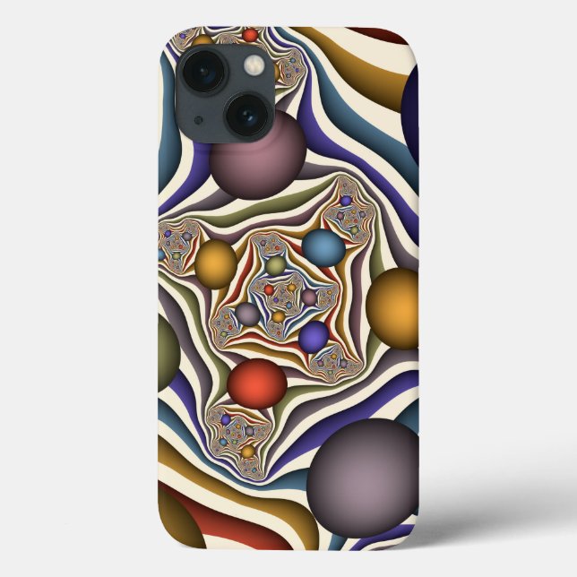 Farbenfrohe moderne Kunst des Abstrakten Fraktals Case-Mate iPhone Hülle (Rückseite)