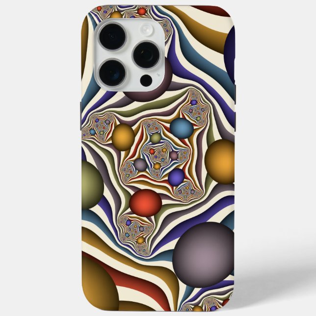 Farbenfrohe moderne Kunst des Abstrakten Fraktals Case-Mate iPhone Hülle (Rückseite)