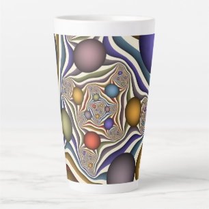 Farbenfrohe moderne Kunst des Abstrakten Fraktals Milchtasse