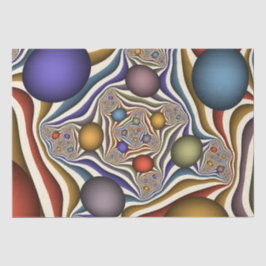 Farbenfrohe moderne Kunst des Abstrakten Fraktals Seidenpapier