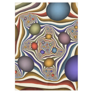 Farbenfrohe moderne Kunst des Abstrakten Fraktals Tischdecke