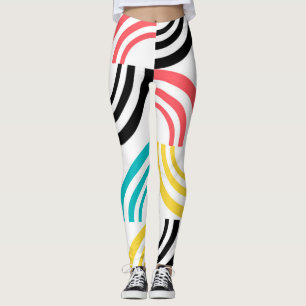 Farbenfrohe, moderne, lustige, fröhliche geometri leggings