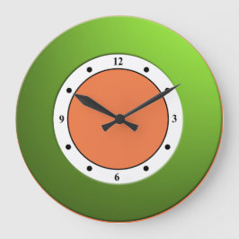 Farbenfrohe moderne, metallisch grüne Rahmen für j Große Wanduhr