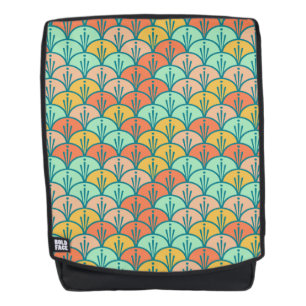 Farbenfrohe moderne moderne geometrische Fischskal Rucksack