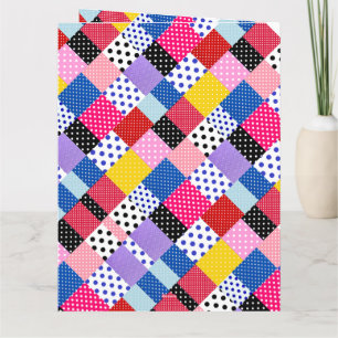 Farbenfrohe moderne Mosaik-Dots-Muster Karte