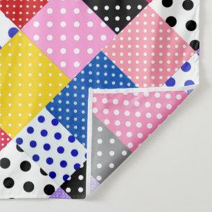 Farbenfrohe moderne Mosaik-Dots-Muster Wandteppich