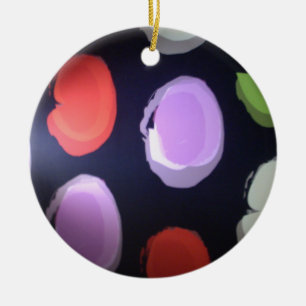 Farbenfrohe moderne Muster Polka Dot Art Printing Keramikornament