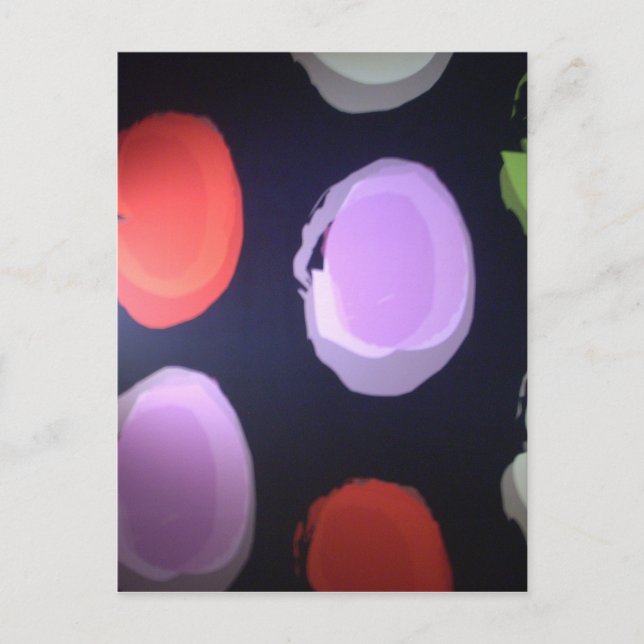 Farbenfrohe moderne Muster Polka Dot Art Printing Postkarte (Vorderseite)