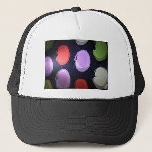 Farbenfrohe moderne Muster Polka Dot Art Printing Truckerkappe