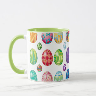 Farbenfrohe moderne Ostereier Muster Urlaub Tasse