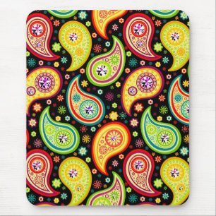 Farbenfrohe moderne Paisley-Muster 4 Mousepad