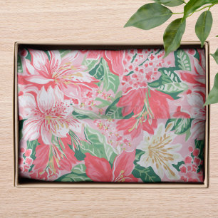 Farbenfrohe, moderne, preppy Winter Blume Weihnach Seidenpapier