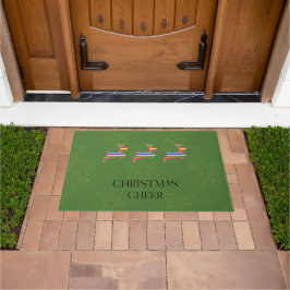 Farbenfrohe moderne Rentiere Weihnachtsstimmung Fußmatte