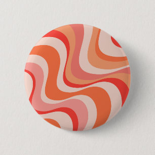 Farbenfrohe moderne Retro-Wellendesigns Button