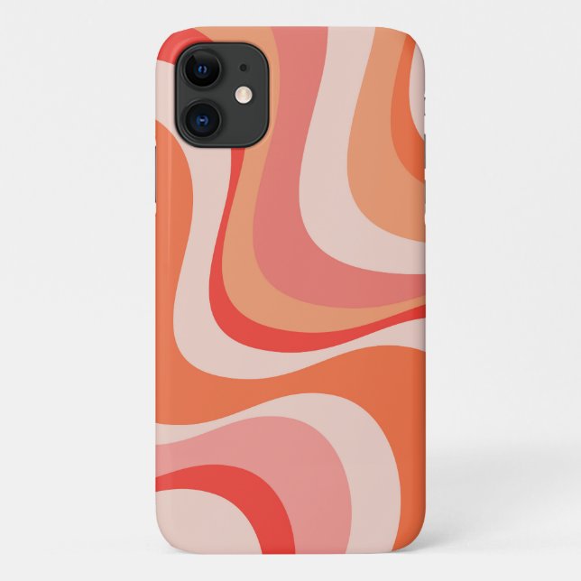 Farbenfrohe, moderne Retrowellen Case-Mate iPhone Hülle (Rückseite)