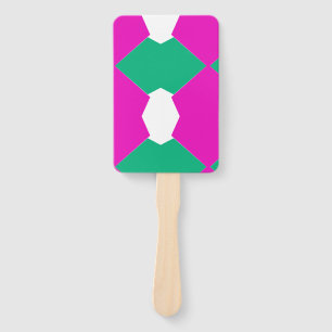 Farbenfrohe moderne rosa und grüne Abstrakte Kunst Fächer