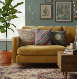 Farbenfrohe moderne stilvolle schicke geometrische kissen