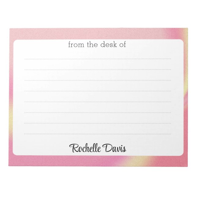 Farbenfrohe moderne, trendige Einrichtung Notizblock (Vorderseite)