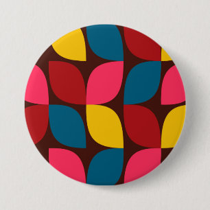 Farbenfrohe, moderne, trendige, urbane Blume Button