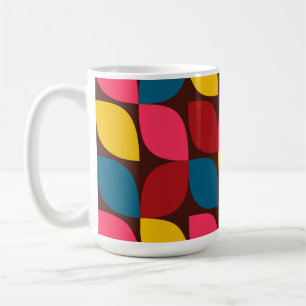 Farbenfrohe, moderne, trendige, urbane Blume Kaffeetasse