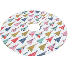 Farbenfrohe moderne Urlaubsmuster Polyester Weihnachtsbaumdecke