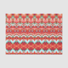 Farbenfrohe moderne Vintage Rot Aquamarin Schöne K Seidenpapier