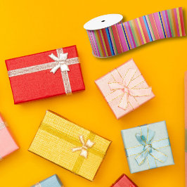 Farbenfrohe moderne Weihnachten Satinband