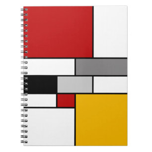 Farbenfrohe Mondrian-Inspiration Notizblock