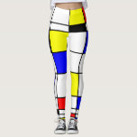 Farbenfrohe Mondrian Kunst Stilvolles Muster Leggings<br><div class="desc">Leggings. Pieter Cornelis "Piet" Mondriaan,  nach 1906 Mondrian,  ein niederländischer Maler. Mondrian war Mitwirkender der De Stijl Kunstbewegung.</div>