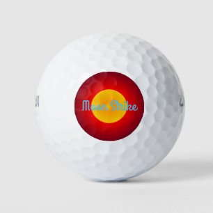 Farbenfrohe Mondschlange Textgestaltung > Golfbäll Golfball