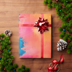 Farbenfrohe Monogram-Geschenke Saisonaler Geburtst Geschenkpapier