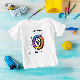 Farbenfrohe Monogram O - Spaß und benutzerdefinier Baby T-shirt