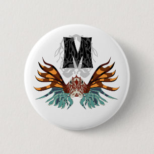 Farbenfrohe Monographie Button