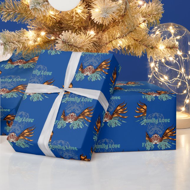 Farbenfrohe Monographie Geschenkpapier (Feiertage)