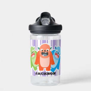 Farbenfrohe Monster Personalisierte Kinder Trinkflasche