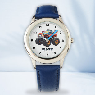 Farbenfrohe Monster Truck Boys' Armbanduhr