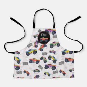 Farbenfrohe Monster Trucks Racing Kids Individuell Schürze