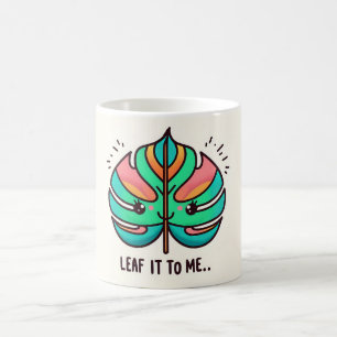Farbenfrohe Monsterblätter Kaffeetasse