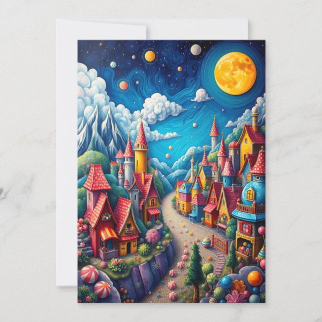 Farbenfrohe Moonlit Candy Land & Magic Village Car (Vorderseite)
