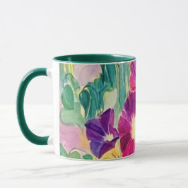 Farbenfrohe Morgengläser Blumencoffee Tasse