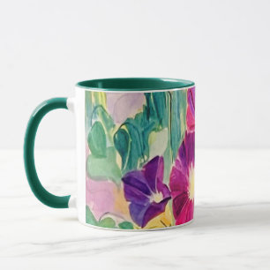 Farbenfrohe Morgengläser Blumencoffee Tasse