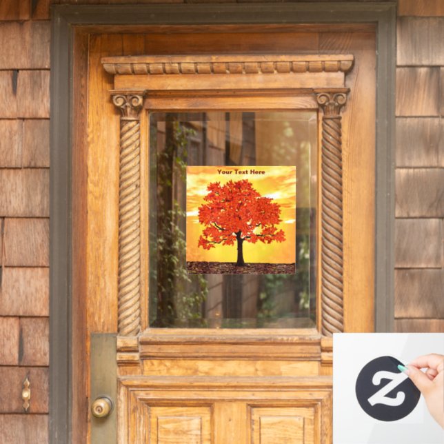 farbenfrohe Morgenoak Fensteraufkleber (Haustür)
