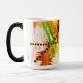 Farbenfrohe Morphing-Tasse mit abstraktem Design Verwandlungstasse